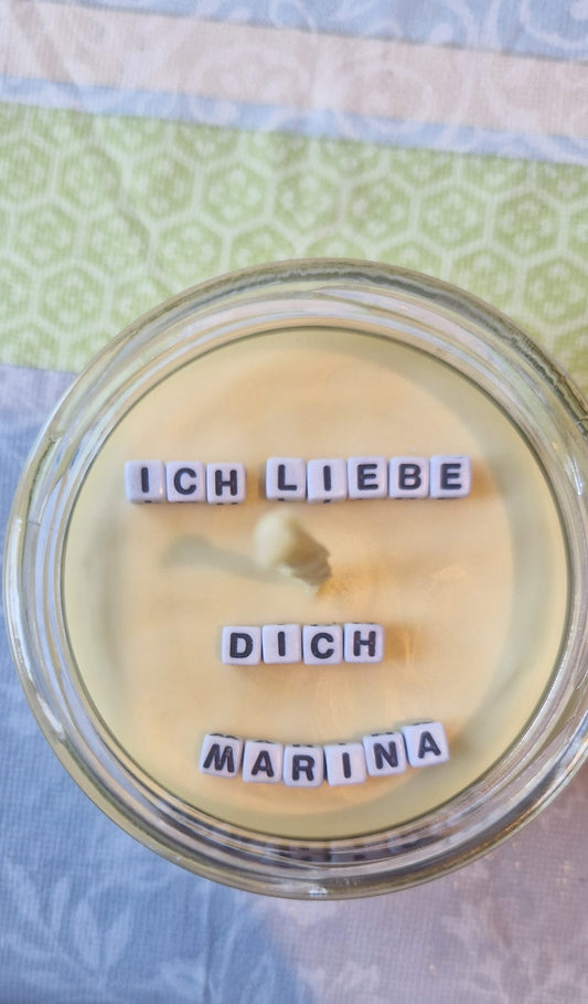 Personnalisierte Bienenwachskerze